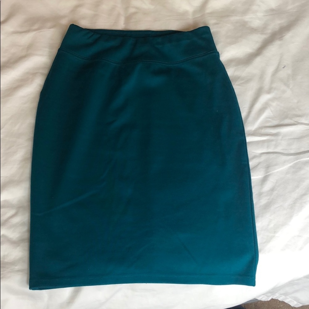 Teal A-line skirt